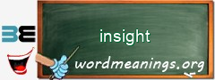 WordMeaning blackboard for insight